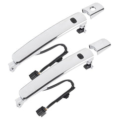 2PCS Front Exterior Door Handle Smart Entry Keyless Chrome Compatible with Nissan Rogue 2010-2013 Left Driver Side Outside Door Handle Right Passenger Side 80640-CZ31B 80640-CZ31A 80645-CA000