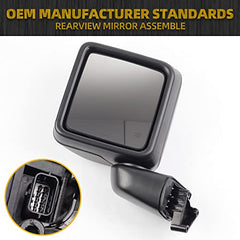 68281890AB Rearview Mirror Assembly 5 Pins Compatible with Wrangler JL 2018-2024 Gladiator JT 2020 2021 2022 2023 2024 68281890AE Driver Side Left