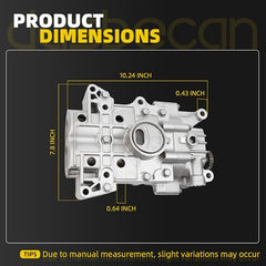 Oil Pump Balance Shaft Assembly Compatible with Hyundai Sonata Kia Optima Sportage 2009-2018 Santa Fe Sport 2013-2018 Replaces# 233002G410 23300-2G410 233002G400 23300-2G400