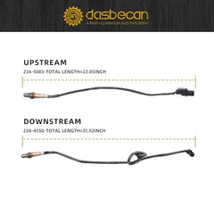 2Pcs Upstream and Downstream Oxygen O2 Sensor Compatible with Hyundai Elantra 1.8L L4 2011-2014 2.0L L4 2014 Except California Emission Replaces 234-5083 234-4550