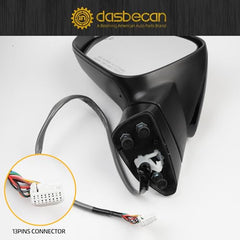 Left Driver Side Mirror Compatible with Lexus NX200t NX300 NX300h 2018-2021 with Power Folding Adjustment Glass Heated Memory Signal Light Blind Spot Detection BSD Replaces 8794078042 13Pins