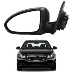 Left Driver Side Mirror Assembly Compatible with 2011-2016 Chevrolet Chevy Cruze Limited Non-Heated Power Glass Manual Folding Rear View Mirror Black 3 Pins GM1320420