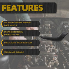 Right Passenger Side Interior Door Pull Handle Replacement Compatible with Ford Fiesta 2011-2019 Only Fit for Power Window Relaces# D2BB-5420183-1A31 Black