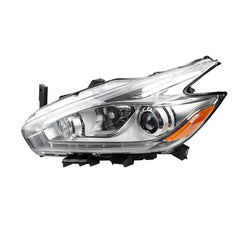 Halogen Headlight Compatible With Nissan Murano 2015-2018 Chrome LED DRL Projector Headlamp Assembly Left Driver Side Replaces# 260605AA9A 260105AA9A 260605AA0E 260105AA0E