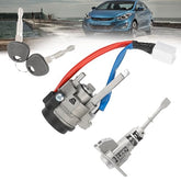 Ignition Switch Cylinder with Left Driver Side Door Lock Cylinder Compatible with Hyundai Elantra 2011 2012 2013 2014 2015 Replace 81970-3XA00 81910-3XA00 with 2 Keys