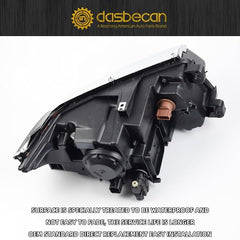Halogen Headlamp Compatible With Ford Edge 2011-2014 Left Driver Side Headlight Assembly Replaces# BT4Z13008B BT4Z13008A FO2502291 FO2503292 (W/O Bulbs)