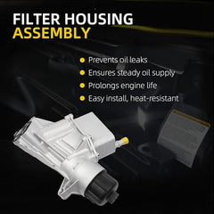 Filter Housing Assembly Compatible With Ram 1500 3.0L V6 Diesel 2014 2015 2016 2017 2018 2019 OE# 68624177AA 68229403AA 46343220 68531248AA - Dasbecan