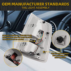 LED Tail Lights Assembly Compatible With Dodge Ram 1500 2013-2018 Ram 2500 & 3500 2014-2018 Driver Side Plug&Play Replaces# CH2800203 68093079AC