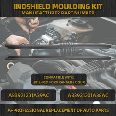 Weather Strip Window Seal 2 Door Compatible with Ford Ranger 2012-2021 2pcs Door Window WeatherStrip Outside Trim Belt Replace OE# AB3921201A39AC AB3921201A38AC