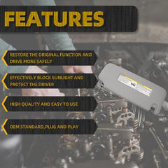 Left Driver Side Sun Visor Compatible with 2015-2019 Cadillac Escalade, Chevrolet Silverado/Suburban/Tahoe, GMC Sierra/Yukon Sunvisor (Gray)