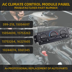 599-218 AC Heater Climate Control Module Switch Panel Compatible with 1999 2000 2001 2002 Chevrolet Silverado/Suburban/Avalanche/Tahoe GMC Sierra 1500/2500/3500 Yukon/Yukon XL