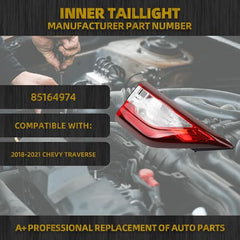 Led Inner Tail Light Assembly Compatible with 2018-2021 Chevy Traverse Rear Lamp Left Driver Side Replace GM2802117 85164974 LH