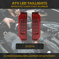 2Pcs UTV Tail Light Assembly Red LED Taillight Rear Brake Stop Light Running Light Compatible with Polaris Ranger 570 Full Size XP 900 RGR GENERAL 1000 Rear Tail Light 2013-2019 2412774