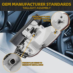 Tail Light Assembly Rear Lamp LED Type Compatible with 2020 2021 2022 2023 GMC Acadia Denali,SL,SLE,SLT Left Driver Side 84746543 85150720