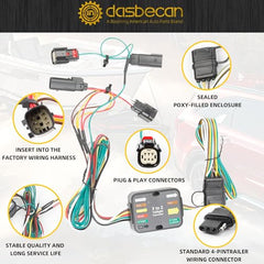 56474 Trailer Hitch Wiring Harness Kit Compatible with Kia Sorento 2022 Sportage 2022 2023 (4-Way Flat Trailer Connector Plug) Vehicle-Side