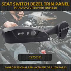 Left Driver Side Seat Switch Bezel Trim Panel Compatible with Chevrolet Malibu 2013 2014 2015 2016 Replaces 22753131(Black) Seat Adjuster Switch Bezel Cover