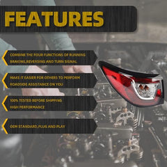 Left Driver Side Tail Light Assembly Rear Lamp Compatible with 2013-2017 Chevrolet Traverse Replace 84266019 GM2804112 23301756