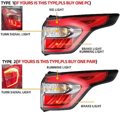 Right Passenger Side Tail Light Assembly with Bulb Compatible with Ford Escape Kuga 2017 2018 2019 Brake Rear Lamp