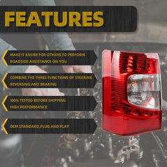 Tail Light Assembly LED Compatible with 2011-2016 Chrysler Town & Country Rear Lamp Taillight Left Driver Side 5182531AD CH2800198