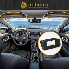 Driver Side Sun Visor Compatible with Nissan Sentra 2013 2014 2015 2016 2017 2018 2019 Replaces# 96400-3SG8A Front Left | Sun Protection Shade | Makeup Mirror | Vanity Light | Black
