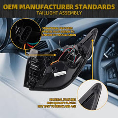 Left Driver Side Tail Light Assembly Rear Lamp Compatible with 2013-2017 Chevrolet Traverse Replace 84266019 GM2804112 23301756