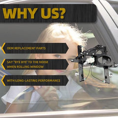 Front Left Driver Side Power Window Regulator with 8-Pin Motor Compatible with Ford Expedition Lincoln Navigator 2007-2017 Replaces 748-542 7L1Z7823201B