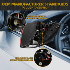 Tail Light Assembly LED Compatible With 2017-2020 Chrysler Pacifica Rear Lamp Left Driver Side 68229027AF CH2804112C