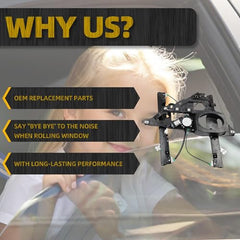 Front Left Driver Side Window Regulator with 2-Pin Motor Compatible with Ford Expedition Lincoln Navigator 2003-2006 Replaces 741-178 6L1Z7823209AA