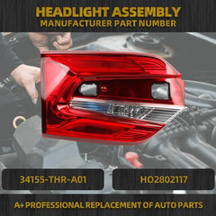 Left Driver Side Inner Tail light Compatible With 2018-2024 Honda Odyssey Rear Light TailLamp Replace# 34155-THR-A01 HO2802117
