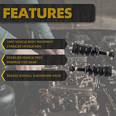 2Pcs Front Struts Shock Assembly Absorber Magnetic w/Electronic Suspension Compatible With 2007-2014 Cadillac Escalade Chevy Suburban Tahoe GMC Yukon XL Sierra 1500 Replace 580-435