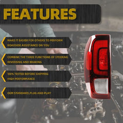 Tail Light Assembly LED Compatible with 2017-2023 Honda Ridgeline Rear Lamp Left Driver Side 33550T6ZA03