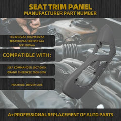 Car Front Seat Guard Compatible with Jeep Grand Cherokee Commander 2006-2010 Model Left Exterior Replace OE# 1BG391DVAA 1BG39XDVAA 1BG391UVAA 1BG391DYAA 1KF151DVAA