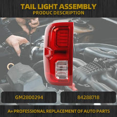Tail Light Assembly Rear Lamp LED Type Compatible with 2016-2018 Chevy/Chevrolet Silverado 1500 Left Driver Side GM2800294 84288718