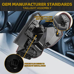 Tail Light Assembly Rear Lamp LED Type Compatible with 2020 2021 2022 2023 GMC Acadia AT4 Left Driver Side 85150721 84863046