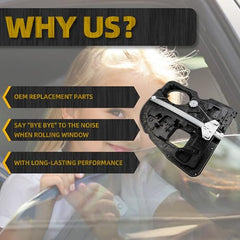 Rear Left Driver Side Window Regulator Without Motor Compatible with Dodge Ram 1500 2009-2020 Replaces 68045171AA 68045171AB 68045171AC