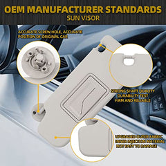Left Driver & Right Passenger Side Sun Visor Compatible with Chevy Sonic 2012-2020 Spark 2013-2016 Replaces P95327509 P95327507 Sunvisor