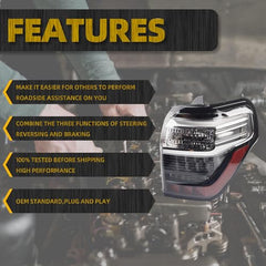 Right Passenger Side Tail Light Compatible with 2014-2024 Toyota 4Runner Rear Tail Lamp Replace# 8155135400