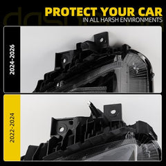 Right Passenger Side Headlight Assembly Compatible with 2022 2023 2024 Hyundai Tucson Front LED Headlamp Replace# HY2503250 92102-CW150