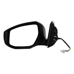 Left Driver Side Door Mirror Compatible with Nissan Altima 2013-2018 Heated with Turn Signal Indicator Power Glass Manual Folding Replaces 963743TH1A Black 6Pins