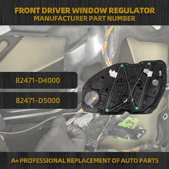 Front Left Driver Side Power Window Regulator with Panel Compatible with Kia Optima K5 2016-2021 Replaces 82471-D4000 82471-D5000 Without Motor