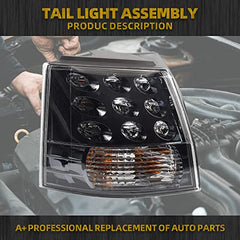 Left Driver Side Tail Light Assembly Compatible with 07 08 09 10 11 12 13 Mitsubishi Outlander EX Rear Brake Lamp