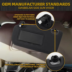 Driver Side Sun Visor Compatible with Nissan Sentra 2013 2014 2015 2016 2017 2018 2019 Replaces# 96400-3SG8A Front Left | Sun Protection Shade | Makeup Mirror | Vanity Light | Black