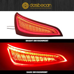 Right Tail Light Assembly Compatible With 2013 2014 2015 2016 Audi Q5 Rear Passenger Side LED Lamp Replaces# 8R0945094D Red Signal 4PIN
