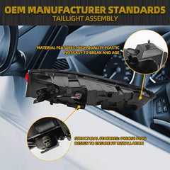 Left Driver Side Outer LED Tail Light Assembly Compatible with Jeep Grand Cherokee 2022-2024 Jeep Grand Cherokee L 2021-2024 Replace 68421133AD Taillight Rear Lamp