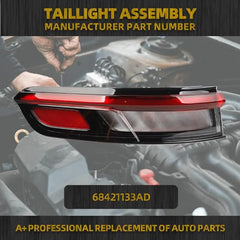 Left Driver Side Outer LED Tail Light Assembly Compatible with Jeep Grand Cherokee 2022-2024 Jeep Grand Cherokee L 2021-2024 Replace 68421133AD Taillight Rear Lamp