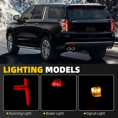 Driver Tail Light Assembly Compatible with 2021-2024 Chevy Tahoe Suburban LS LT RST Z71 Rear Lamp Outer with LED Bulbs Rear Left Taillight Replaces# 84849416 GM2800322