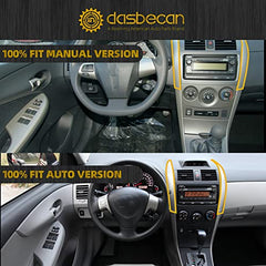 2pcs Upper Center Dashboard Trim Strip Compatible with 2009-2013 Toyota Corolla Replaces 55435-02370, 55436-02330, 55436-12040 Left & Right Side