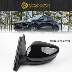 Left Driver Side Door Mirror Assembly Compatible with Ford Escape 2020 2021 2022 2023 Power Glass Heated with Blind Spot Dectection Black 7Pins Replaces LJ6Z-17683-DA