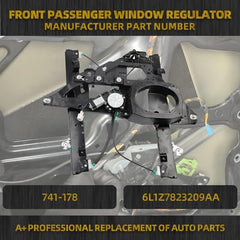 Front Left Driver Side Window Regulator with 2-Pin Motor Compatible with Ford Expedition Lincoln Navigator 2003-2006 Replaces 741-178 6L1Z7823209AA