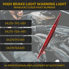 High Brake Light Warning Light Compatible with Honda CRV CR-V 2012-2016 Replaces# 34270TFCH01 34270T0AA01 Red